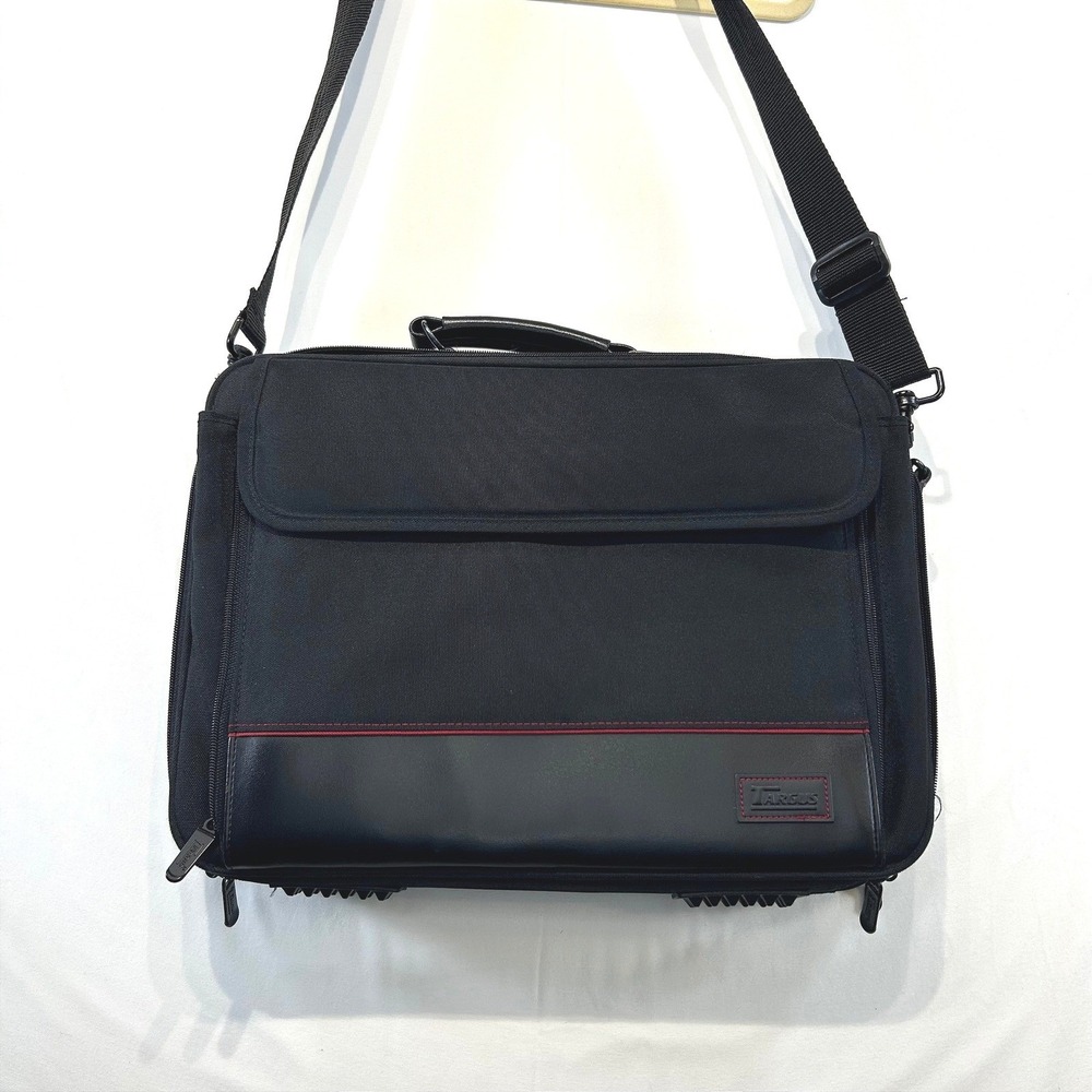 Targus Corporate Goth Laptop Briefcase Messenger Bag Black Techwear Utilitarian